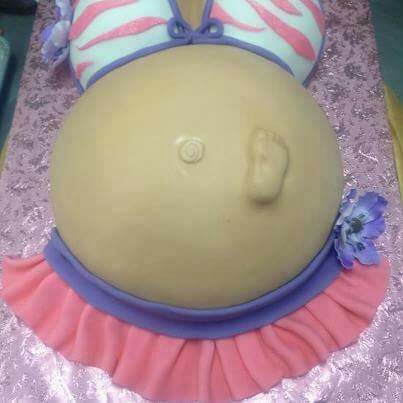 baby shower pregnant belly cakes 