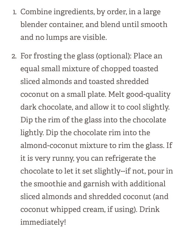 Healthy Almond Joy Smoothie