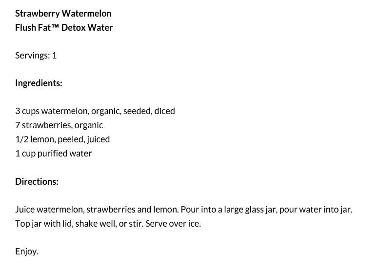 Strawberry Watermelon Fat Flush #tipIt #detox #water