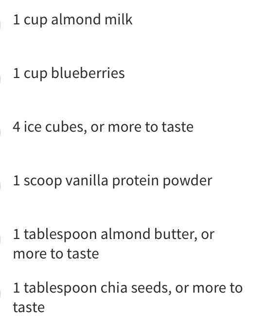 Almond Butter And Blueberry Smoothie