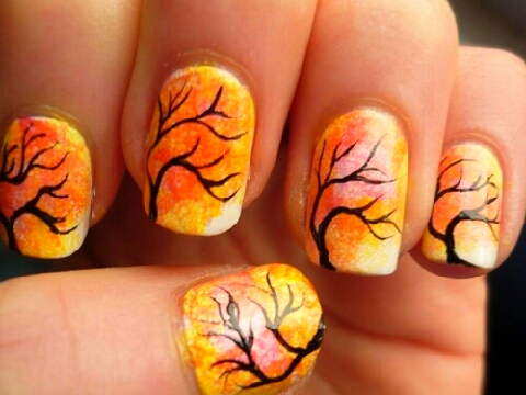 Autumn Nails Halloween nd Thanksgiving