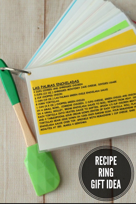 21. Recipe Ring
This is brilliant! Type out and laminate your favorite recipes and attach them to a handy ring.
