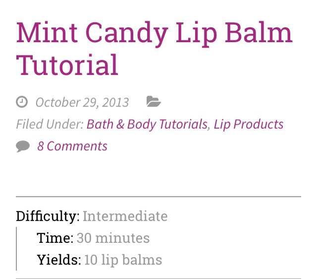 MINT CANDY LIP BALM ~ DIY 💋