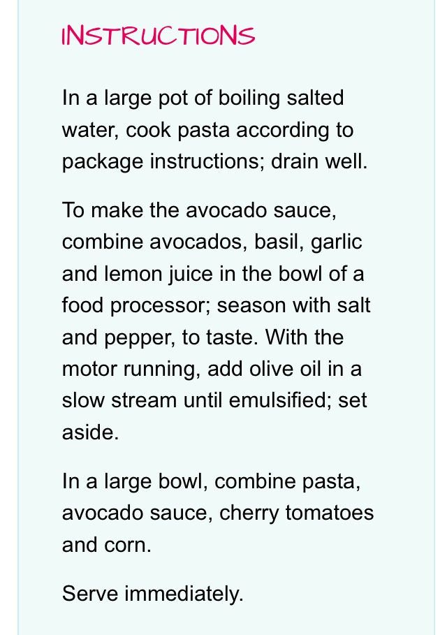 Avocado Pasta