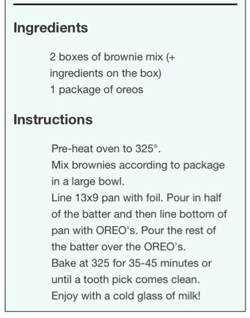 Oreo Brownie