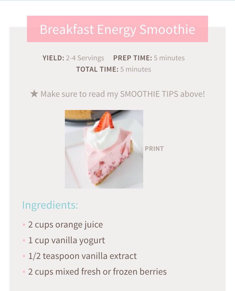 Breakfast Energy Smoothie!!
