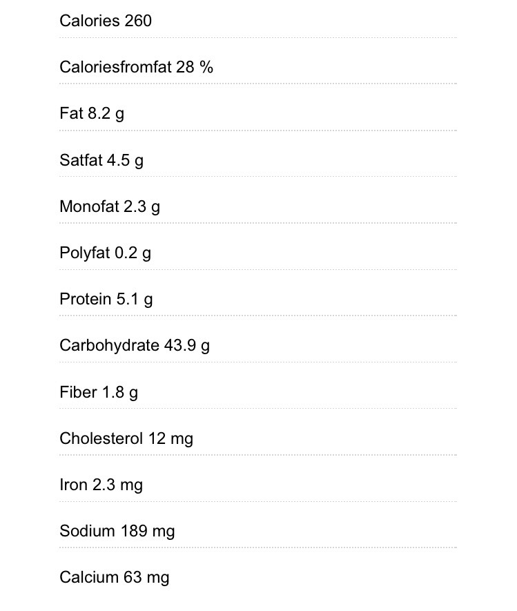 NUTRITIONAL INFORMATION