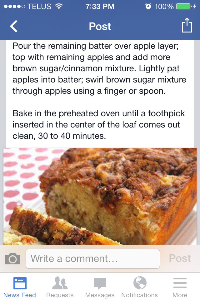 Apple Cinnamon Bread