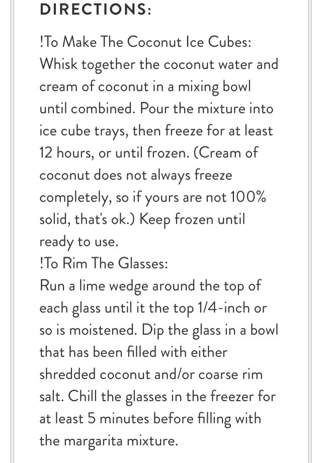 Amazing Coconut Margarita 