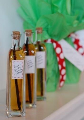 Homade Vanilla Extract
Simply slit two vanilla beans down the middle, drop them into 375ml of vodka and within a few weeks you will have infused pure vanilla extract