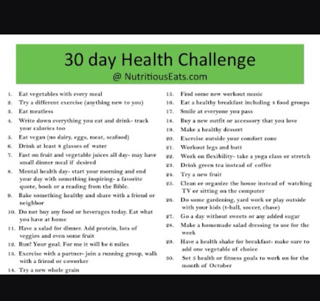 30day Healthy Food Challenges