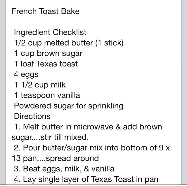 French Toast Bake 