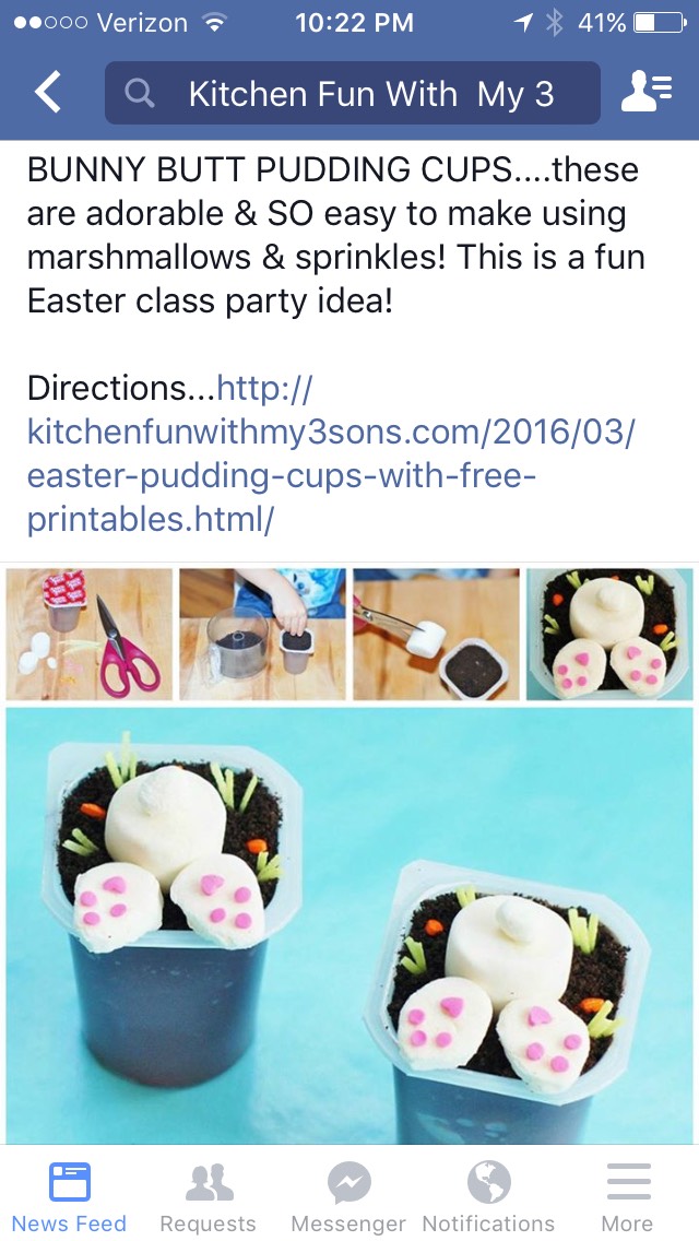 Bunny Butt Pudding Cups 