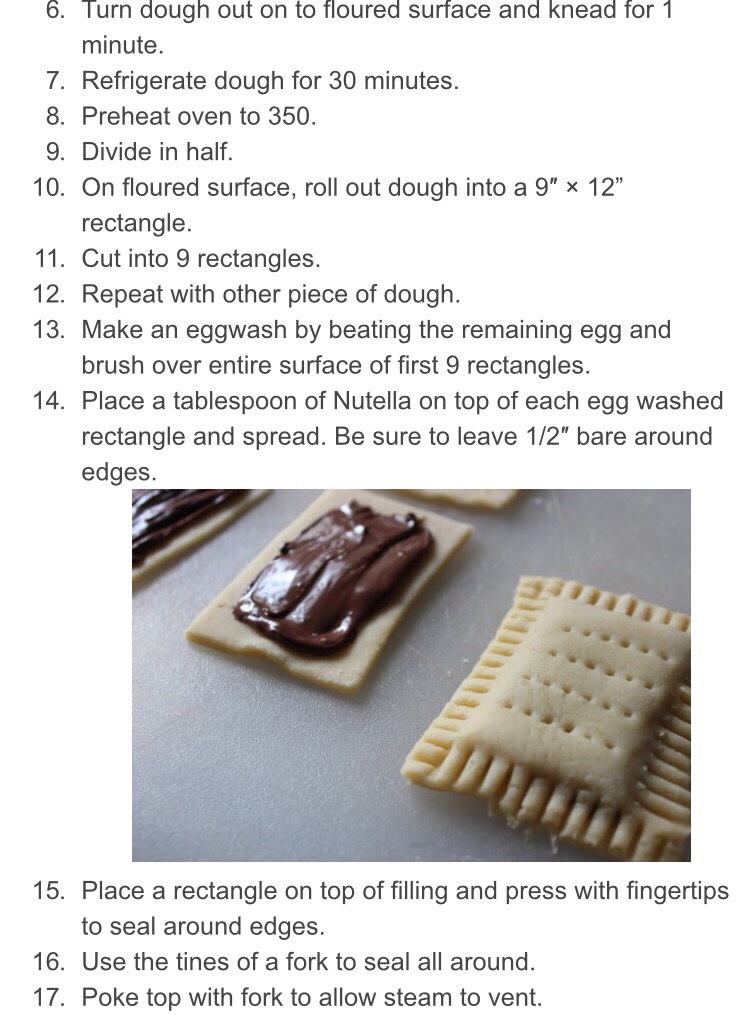 Homemade Nutella Pop Tarts! Yummmmm!