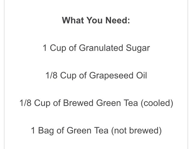 Diy Green Tea Body Scrub!!!(: #tipit