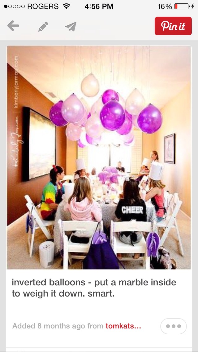 Put a marble in a balloon and hang it from the ceiling🎉