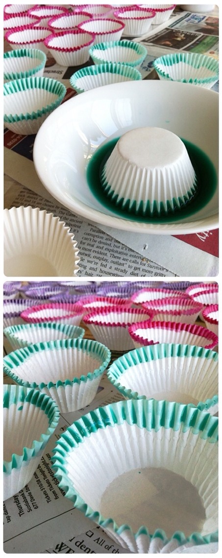 25. Dip-Dyed Cupcake Liners
