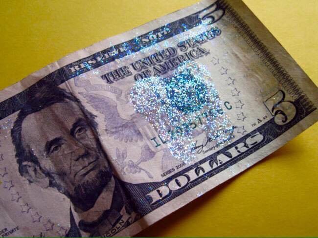 A little Glitter and glue makes perfect tooth fairy money!!