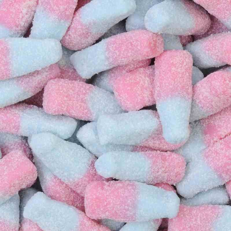 Pink and blue bottles