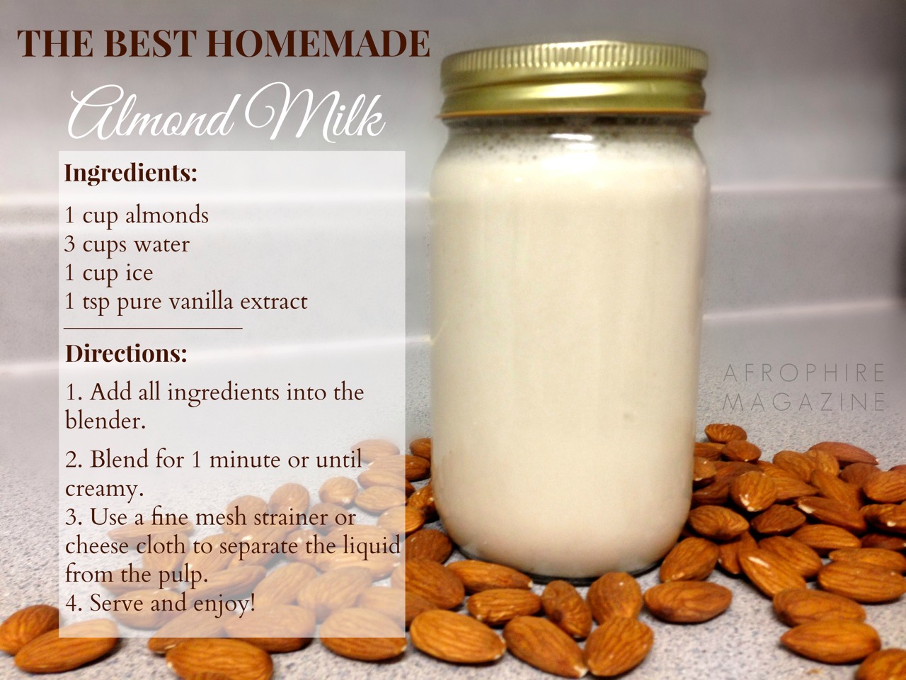 🍶DIY Homemade Almond Milk Recipes🍶