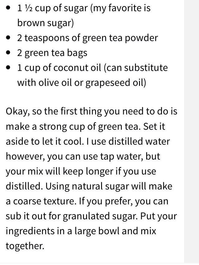 GREEN TEA SUGAR SCRUB! 