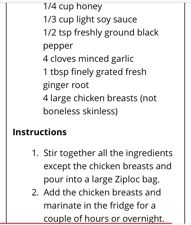Honey Soy Chicken Breasts 