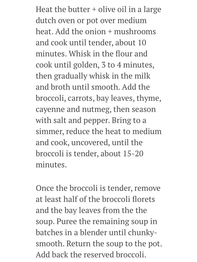Broccoli Cheddar Soup 
