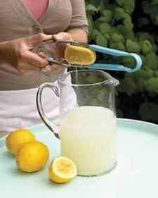 Having troubles getting all the juice out of a lemon? A sturdy pair of tongs should do the trick