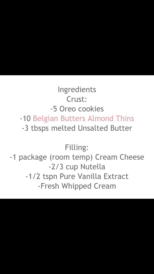 No Bake Nutella Cheese Cake 