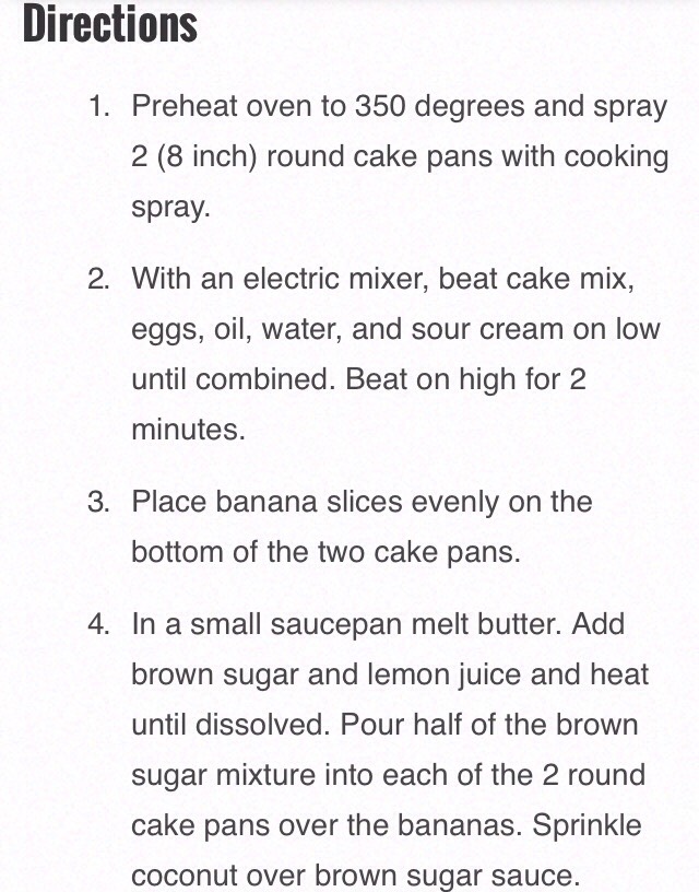 Banana-Coconut upside down cake 