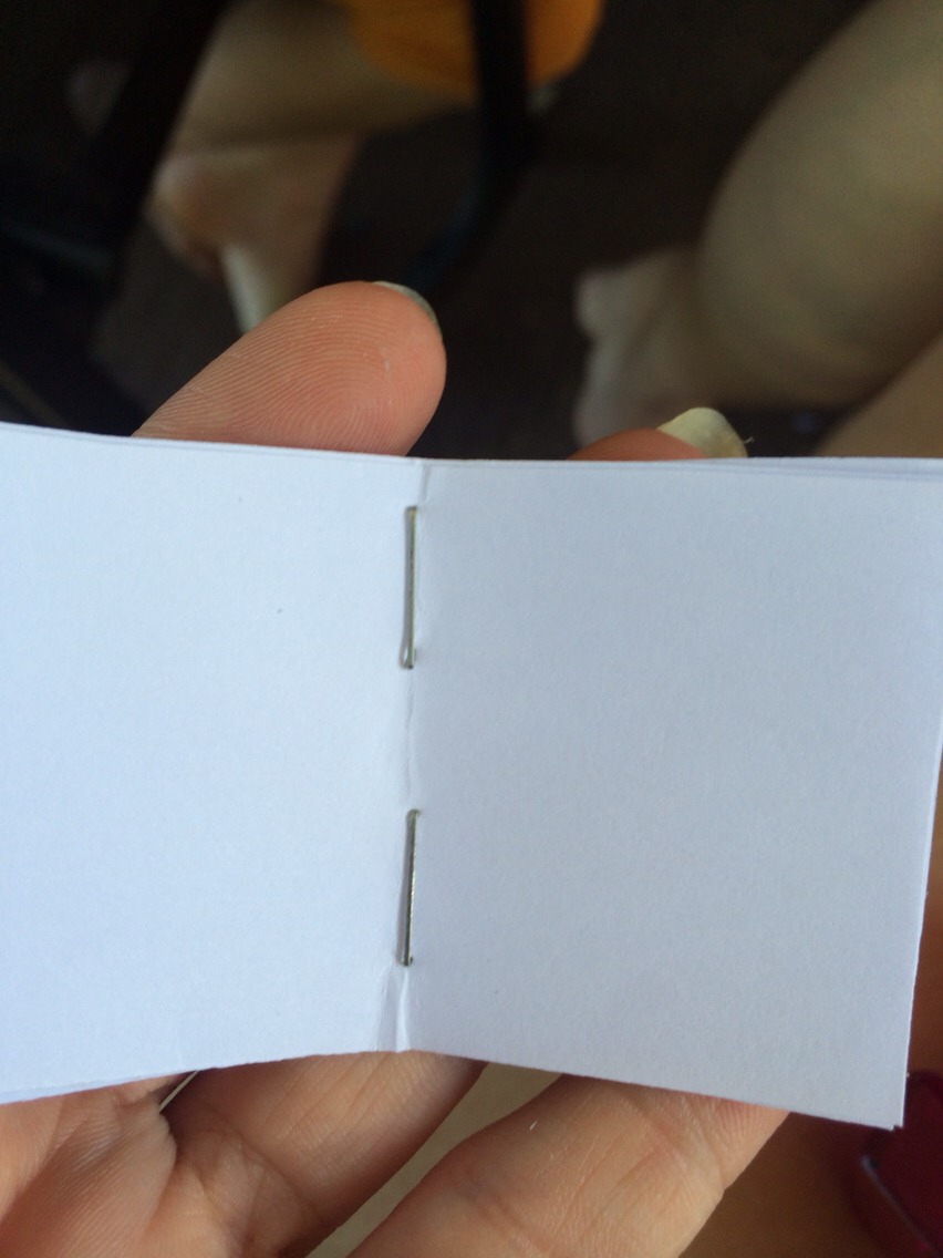 Or staple if your making the book small enough