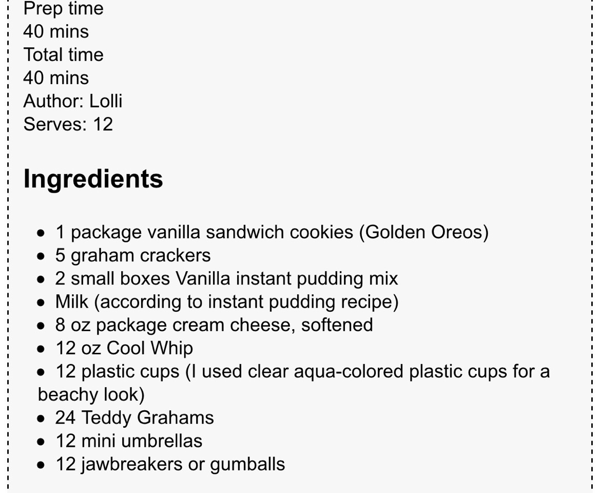 Sand Pudding. Fun Dessert To Make With Kids. 😍