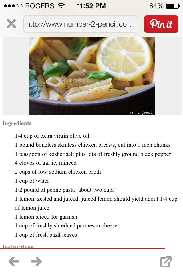 One-pan Lemon Garlic Chicken Pasta