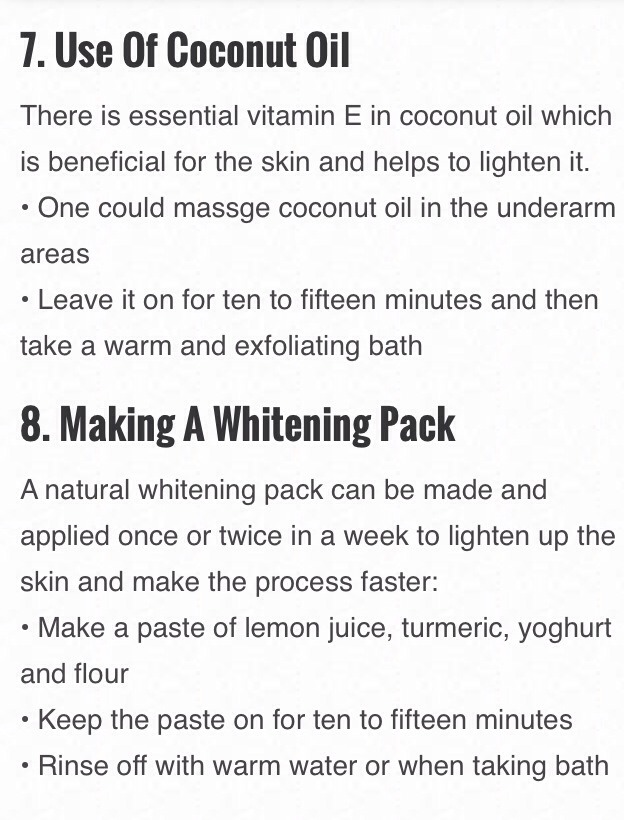 Get Rid Of Dark Underarms Naturally