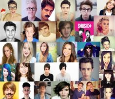 PewDiePie- gamer 
CutiePie- comedy 
ThatcherJoe- British youtuber 
Danisnotonfire- funny
amazingphill- weirdo
Troy Suvain- singer 
Casper Lee- South African 
Sam Pepper- prankster 
Shane Dawson- parodies/ blog
Bart Baker- parodies 