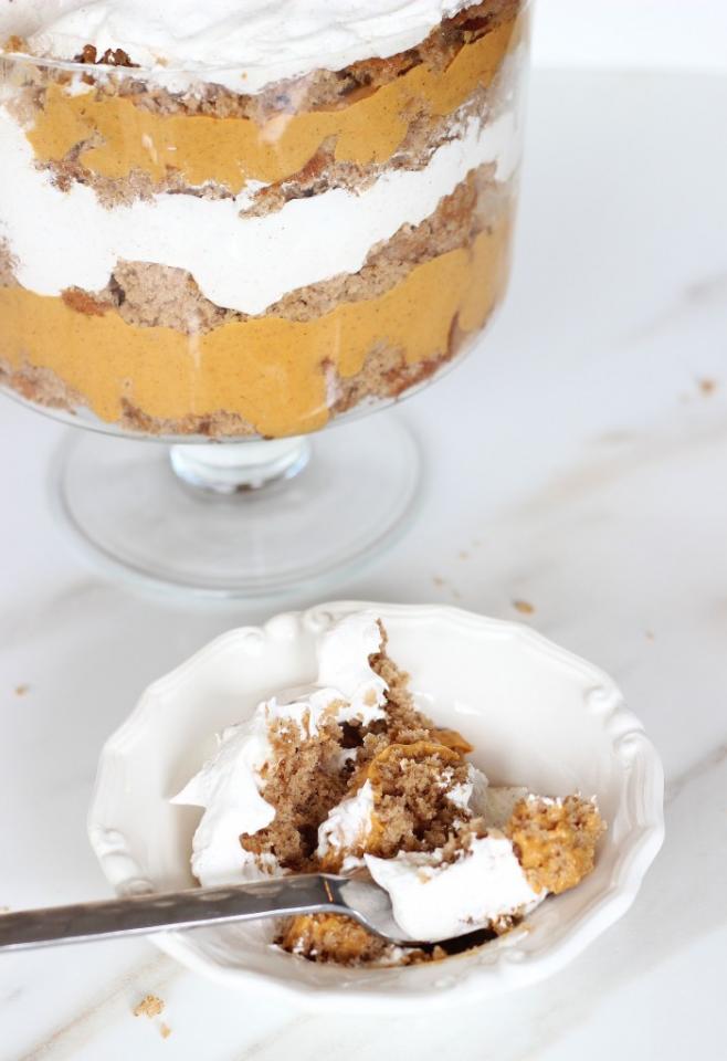 Pumpkin Butterscotch Spice Cake Trifle 