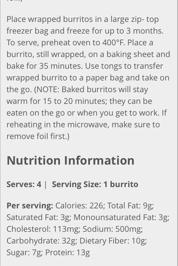Sweet Potato Breakfast Burrito