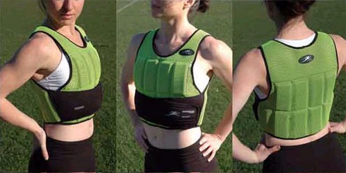 Wear a weighted vest while running errands.
A weighted vest can help you burn calories while doing normal activities like walking to work or buying groceries. Get one that's thin enough to wear under your regular clothes.Please tap for full view.

