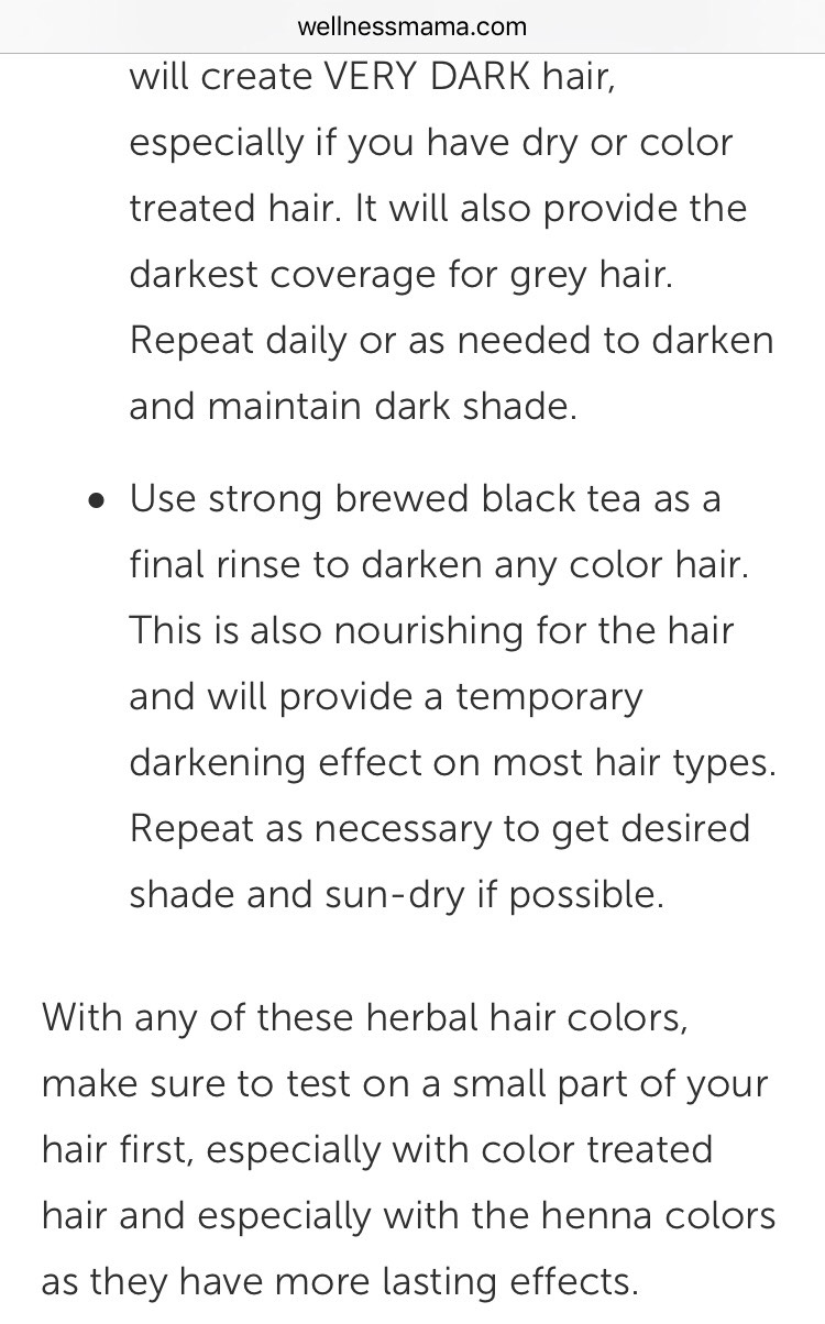 Natural Hair Color Recipes