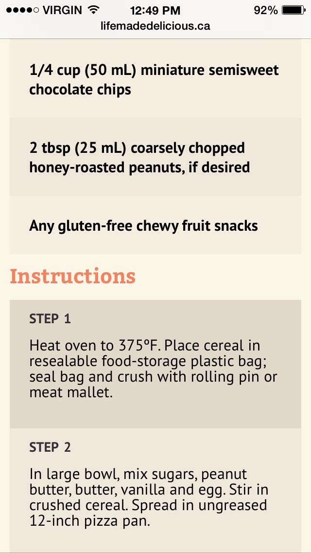 chex Cookie Pizza Recipe GLUTEN FREE 