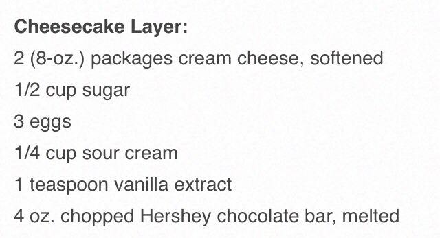 Hershey Chocolate Bar Cheesecake 