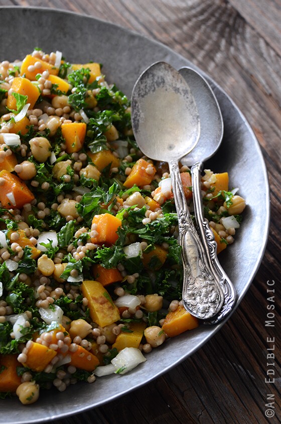 Roasted Butternut Squash, Kale, & Pearl Couscous Salad