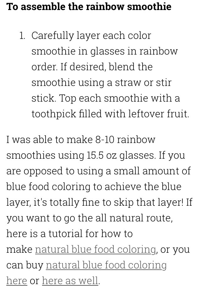  🍇🍓🍋Rainbow Smoothie🍉🍍🍏