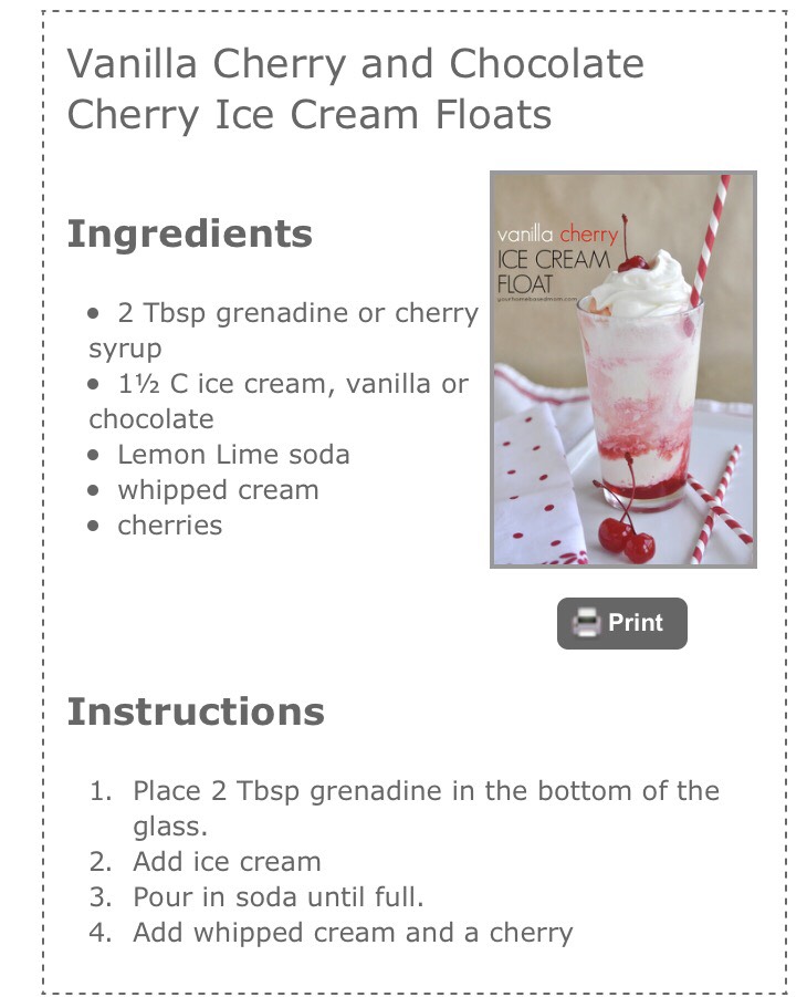 🍒Vanilla Cherry & Chocolate Cherry Ice Cream Float🍒