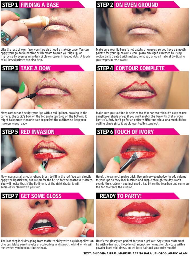 Step By Step Lip Make Up