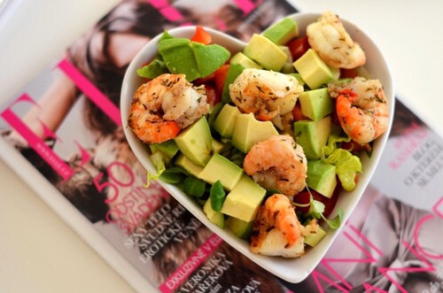 Shrimp 
Spinach 
Avocado 
Tomatoe