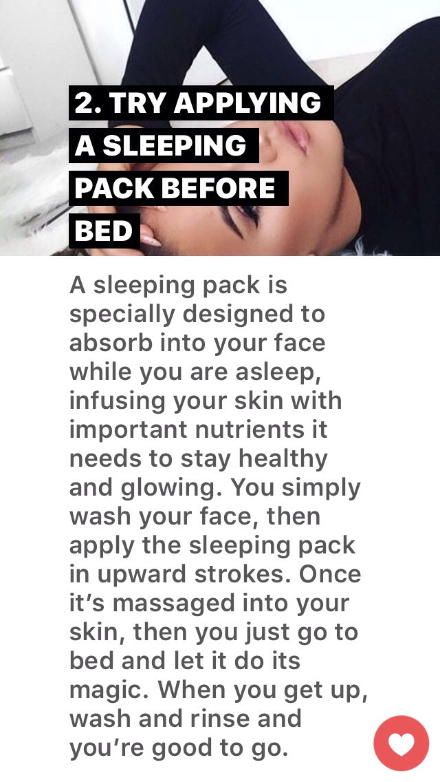 TIPS FOR GREAT SKIN OVERNIGHT! 