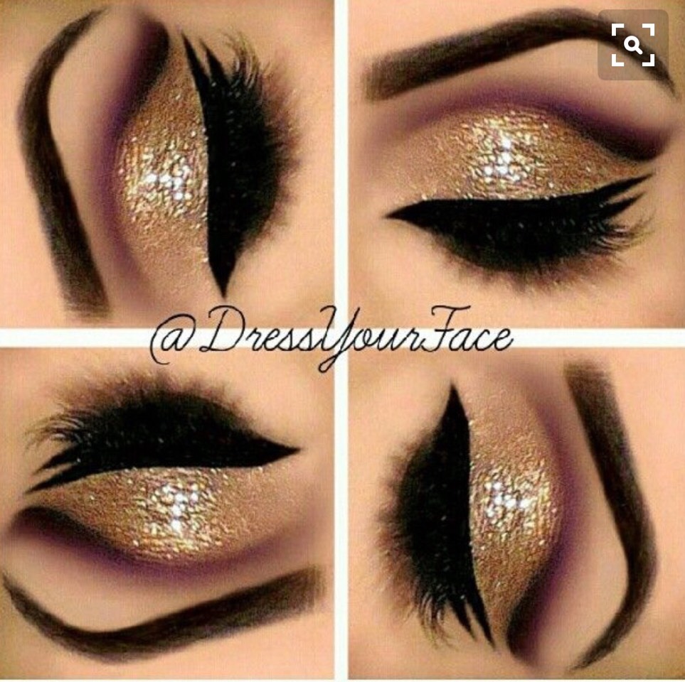 Beautiful Glitter Eye Makeup 👍💖💖