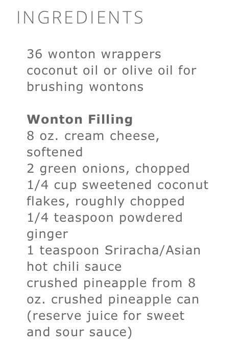 💥 Baked Pineapple Coconut Cream Cheese Wontons💥👌👌