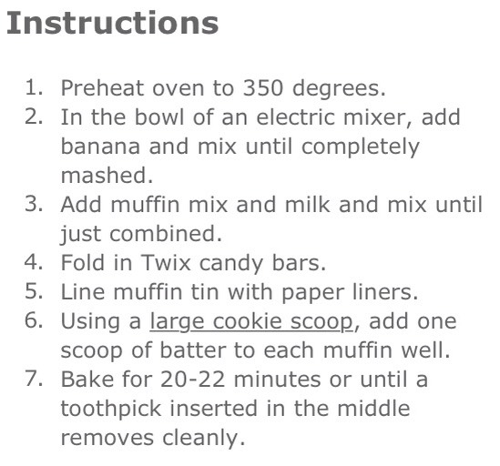 Twix banana oatmeal muffins